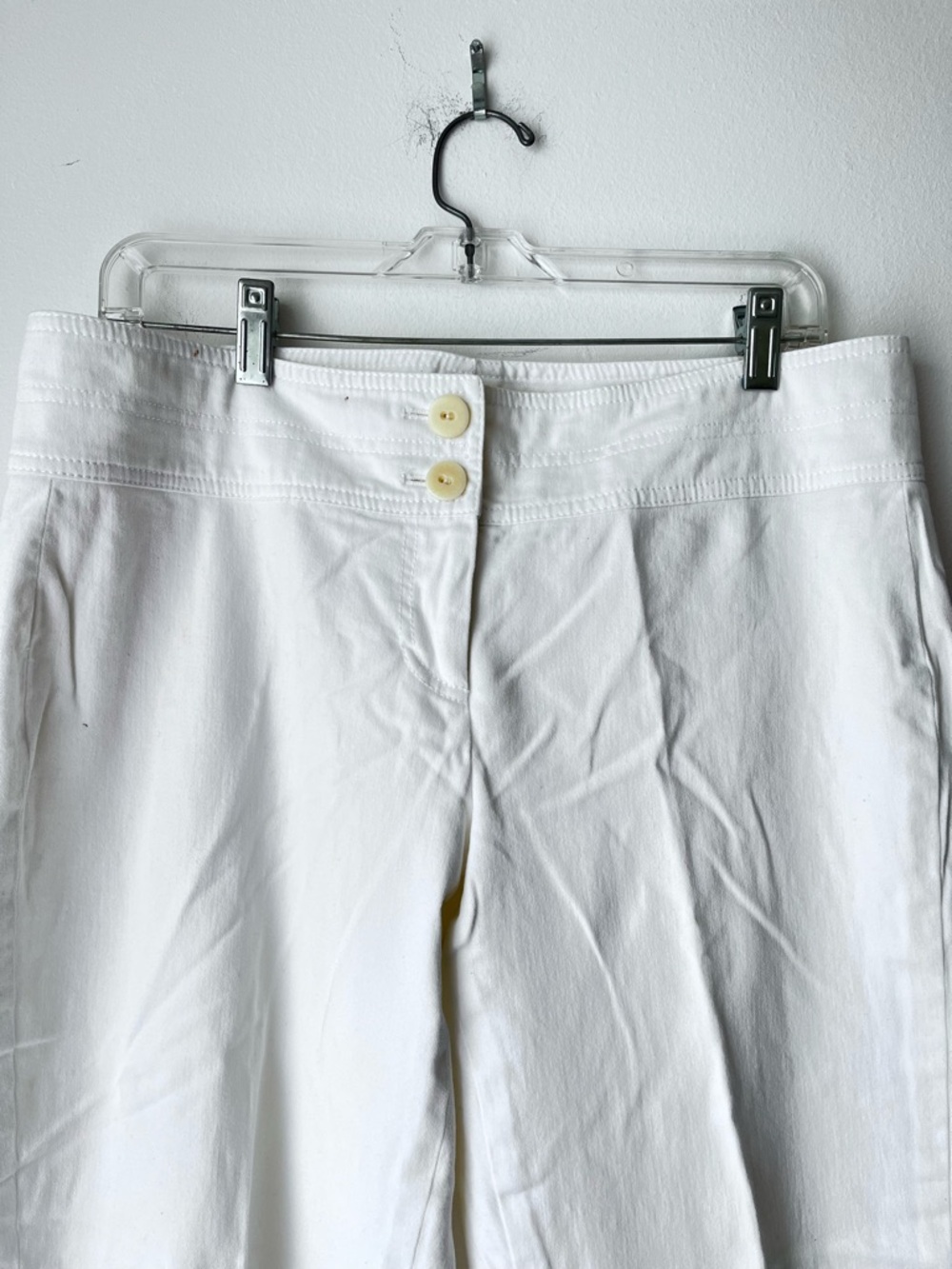 Isda & Co White Cotton Spandex Pants Sz 8 - Picture 2 of 5